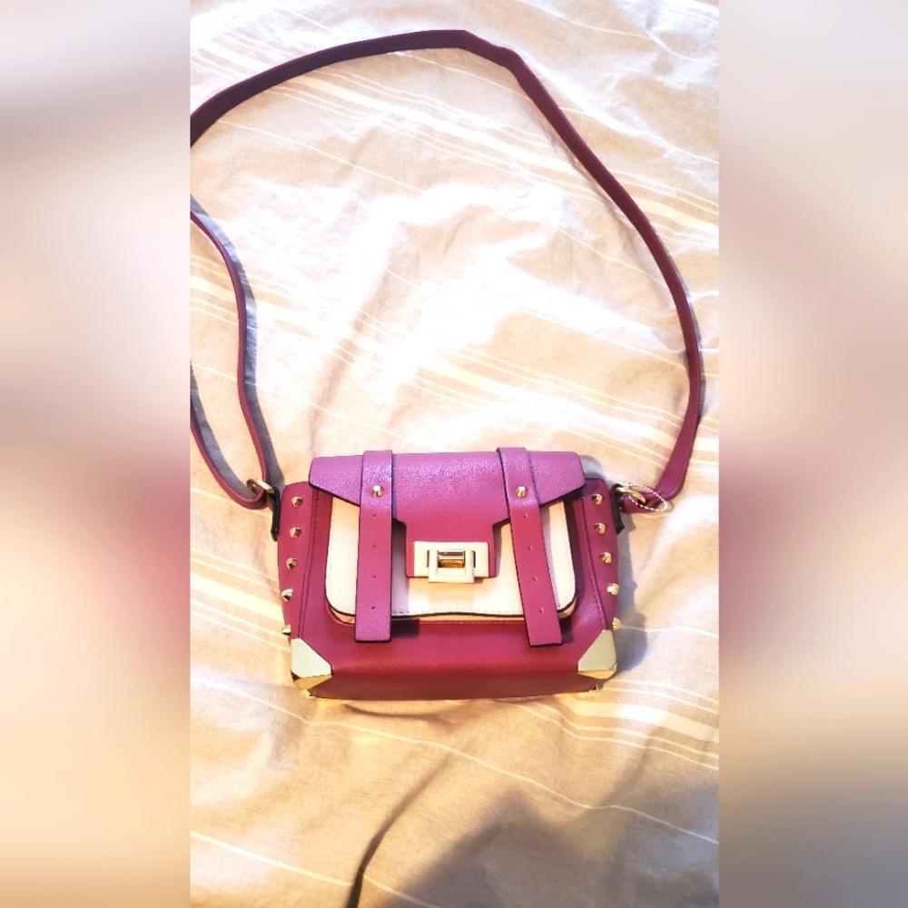 Magenta and blush crossbody